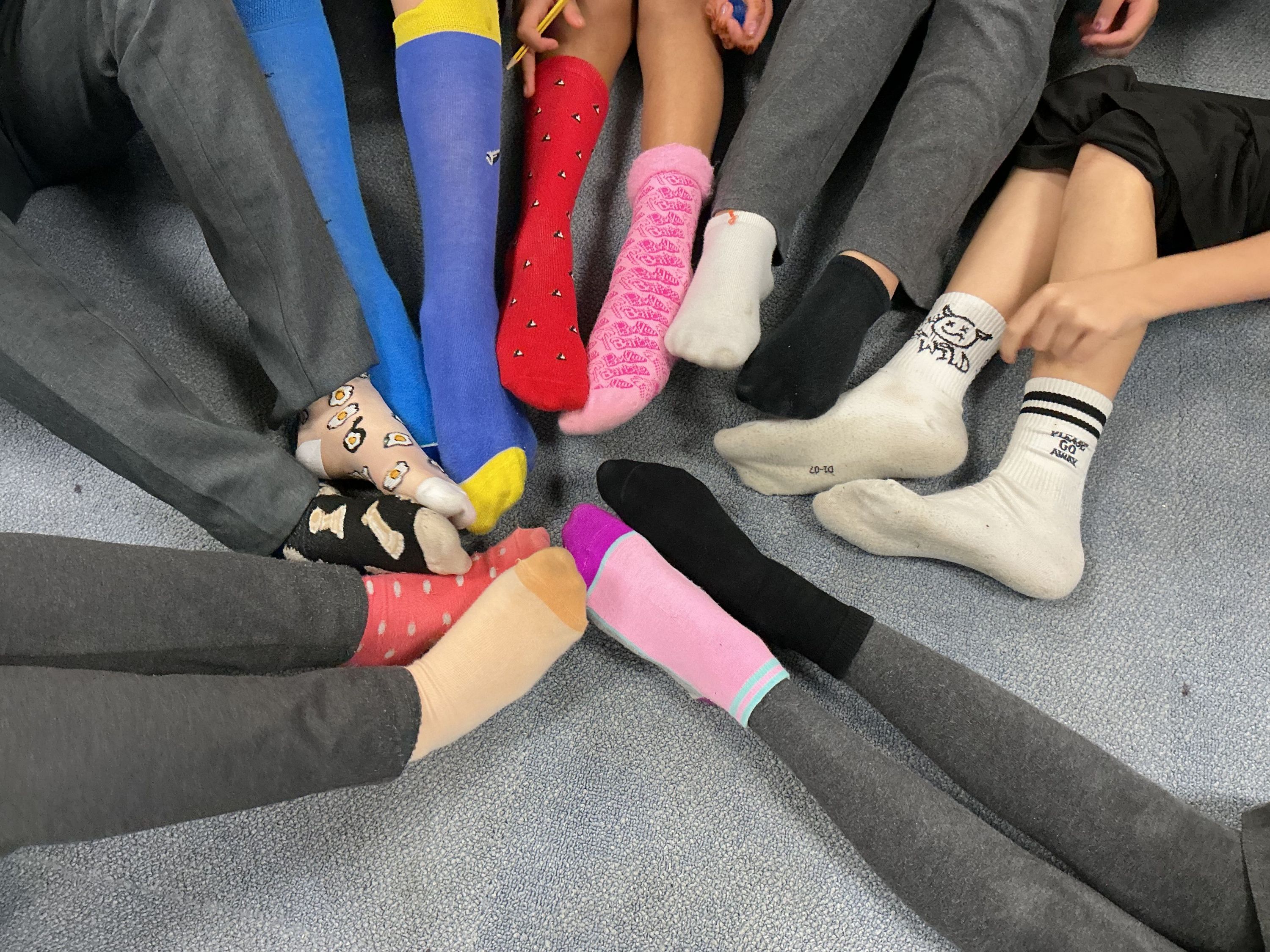 12 socks, all different colours!