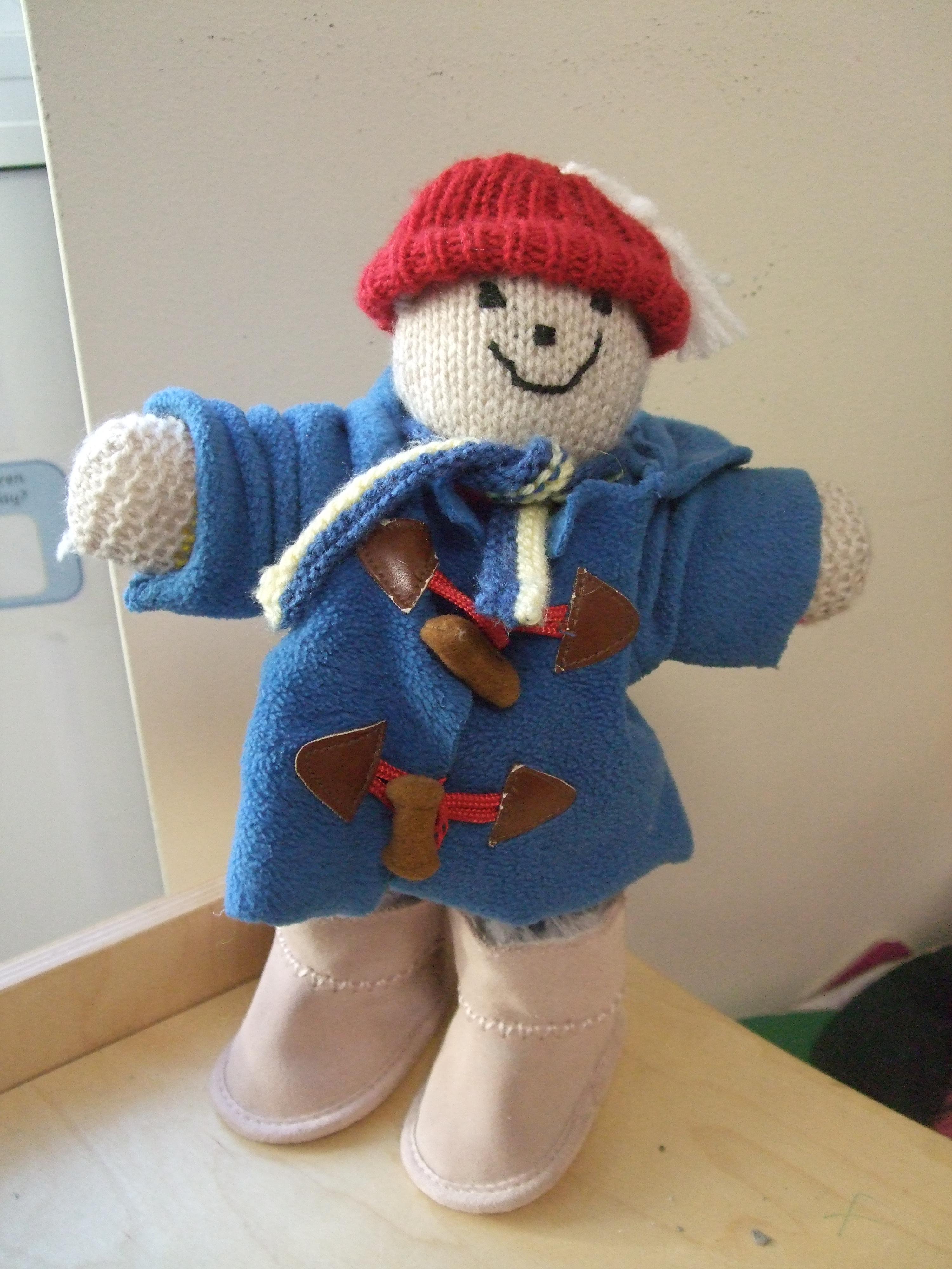 Adventure Ted is dressed for the cold weather.